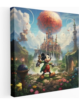 Popcas Büyülü Krallık Mickey Mouse Kanvas Tablo