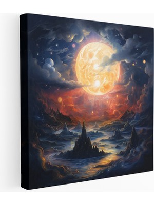 Popcas Yıldızlı Gece Hayali Kanvas Tablo