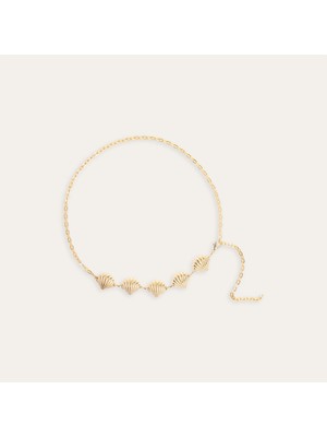 MUDO Midye Figürlü Metal Zincir Kemer