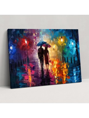 Popcas Şehir Manzarası Leonid Afremov Kanvas Tablo Duvar Sanatı