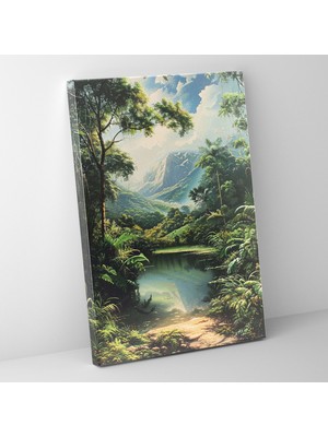 Popcas Huzurlu Manzaralar Raffaello Sanzio Kanvas Tablo Yeşil Doğa Görünümü