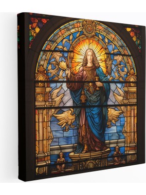 Popcas Rönesans Kanvas Tablo Leke Cam Pencere