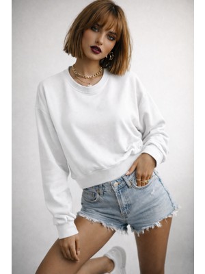 Ribana Classic Kadın Uzun Kollu Regular Fıt Oyshy Sıfır Yaka Bluz K25052