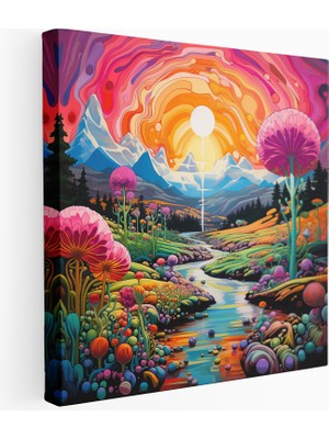 Popcas Sürrealist Doğa Kanvas Tablo Manzara