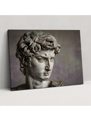 Popcas Michelangelo'nun Ikonik Heykel Dekoratif Tablosu Duvar Sanatı Kanvas Tablo
