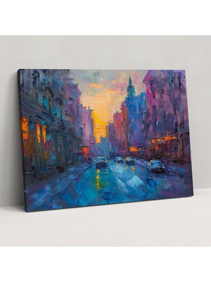 Popcas Michelangelo Kent Manzaralı Kanvas Tablo Duvar Dekorasyonu