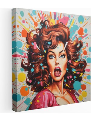Popcas Japon Anime Temalı Patlayan Pop Art Kanvas Tablo