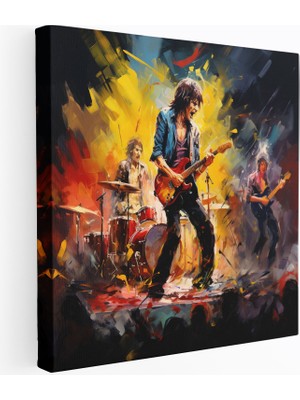 Popcas Rolling Stones Izlenimci Duvar Sanatı Kanvas Tablo - Rolling Stones Duvar Sanatı Ev Dekorasyonu