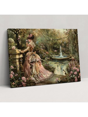 Popcas Rokoko Tarzı Kanvas Tablo Dekoratif Duvar Sanatı