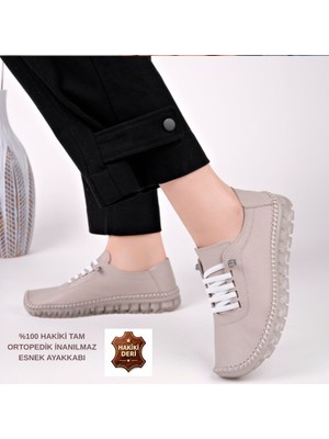 Cozi Company Hakiki Deri Inanılmaz Esnek Kadın Günlük Casual Ayakkabı Babet