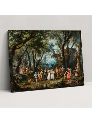 Popcas Rokoko Tarzı Kanvas Tablo Duvar Dekorasyonu