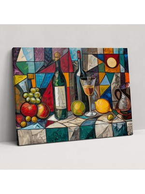 Popcas Natürmort Kubist Kanvas Tablo Pablo Picasso