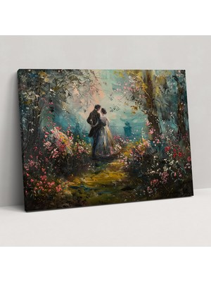 Popcas Rokoko Tarzı Kanvas Tablo Ev Dekorasyonu Için Duvar Sanatı