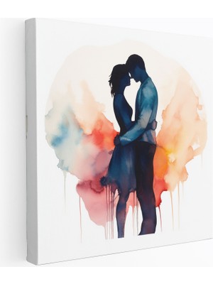 Popcas Minimalist Suluboya Tablo Portre Duvar Dekorasyonu