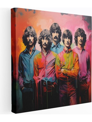 Popcas Pop Art Tarzı Kanvas Tablo Pink Floyd Temalı Ev Dekorasyonu