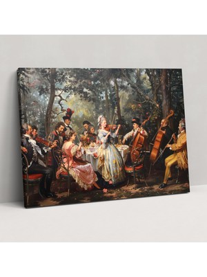 Popcas Rokoko Tarzı Kanvas Tablo Duvar Sanatı