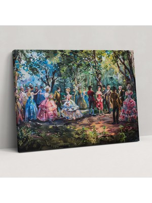 Popcas Rokoko Tarzı Resim Kanvas Tablo Duvar Dekorasyonu