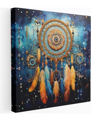 Popcas Kızılderili Kanvas Tablo Boncuk Işlemeli Dreamcatcher Duvar Sanatı
