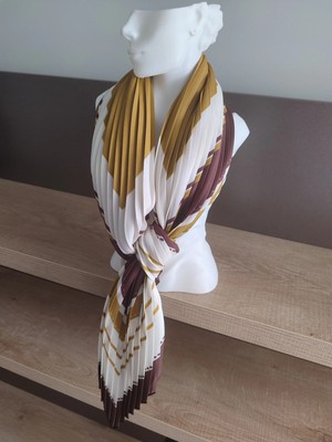 Trend Nexus Desenli Piliseli FULAR(70X70CM)ŞAL