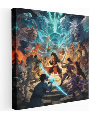 Popcas Çarpışma Kanvas Tablo Kahramanca