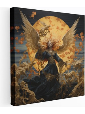 Popcas Rönesans Kanvas Tablo Efsanevi Sahne Altın Yaprak Detaylarıyla Duvar Dekorasyonu