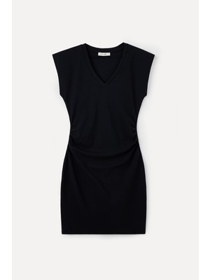 MUDO Fıtted Kolsuz Mini Elbise