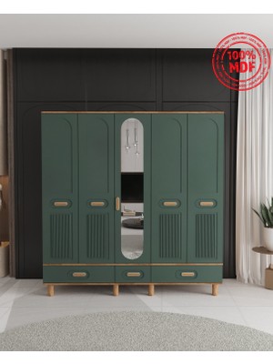 T&B Pera 5 Kapaklı Çekmeceli Gardırop - Tamamı Mdf