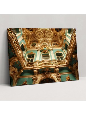 Popcas Rococo Tarzı Duvar Tablosu Kanvas Sanatı