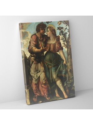 Popcas Romantik Raffaello Sanzio Tuval Duvar Sanatı Dekoratif Tablo