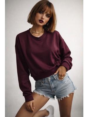 Ribana Classic Kadın Uzun Kollu Regular Fıt Oyshy Sıfır Yaka Bluz K25052