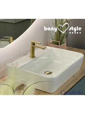 Turkuaz Cerastyle One Lavabo 55X45 cm (Batarya Delikli)