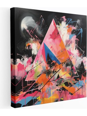 Popcas Soyut Dışavurumcu Resim Pink Floyd Kanvas Tablo Duvar Sanatı
