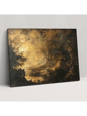 Popcas Rembrandt Incil Sahnesi Dekoratif Tablo / Duvar Sanatı / Kanvas Duvar Tablosu