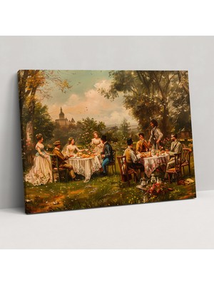 Popcas Rokoko Tarzı Tuval Tablo Duvar Dekorasyonu