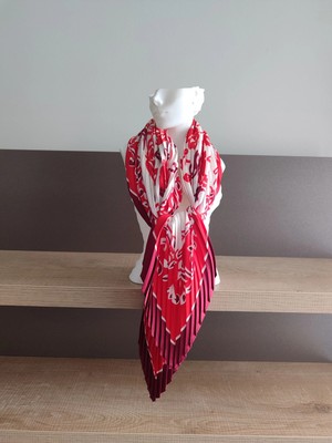 Trend Nexus Desenli Piliseli FULAR(70X70CM)ŞAL