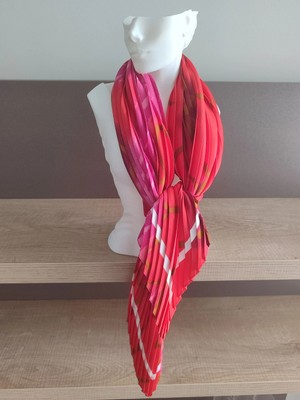 Trend Nexus Desenli Piliseli FULAR(70X70CM)ŞAL