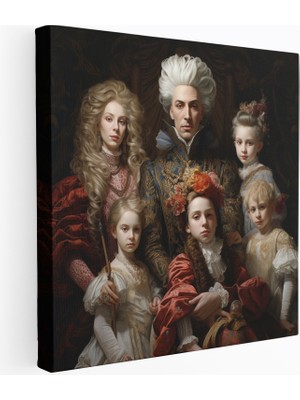 Popcas Rönesans Asil Aile Kanvas Tablo Duvar Dekorasyonu