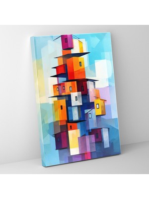 Popcas Pisa Eğik Kule Duvar Sanatı Ev Dekorasyonu Kanvas Tablo