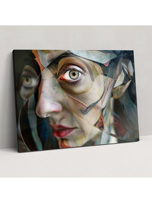 Popcas Gerçeküstü Kadın Pablo Picasso Tarzı Kanvas Tablo Duvar Sanatı