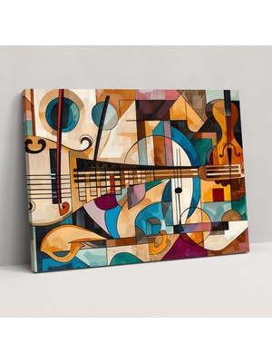 Popcas Müzik Aletleri Kanvas Tablo Pablo Picasso Duvar Dekorasyonu