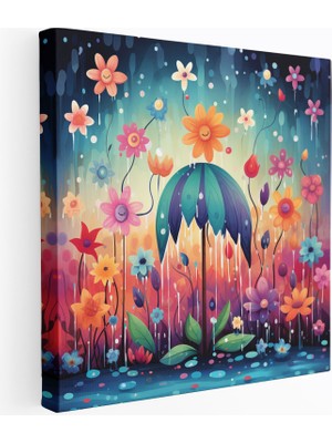 Popcas Sevinçli Yağmur Kanvas Tablo Duvar Sanatı