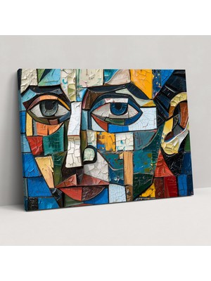 Popcas Kübist Portre Duvar Dekorasyonu Pablo Picasso Kanvas Tablo