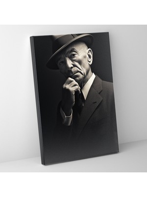 Popcas Minimalist Oppenheimer Kanvas Tablo Siyah Beyaz Tasarım