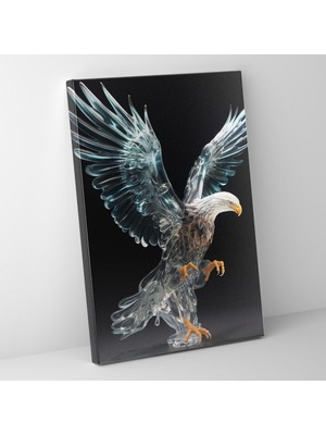 Popcas Gerçekçi Cam Heykel Duvar Sanatı Majestik Kartal Temalı Ev Dekorasyonu Için Ideal