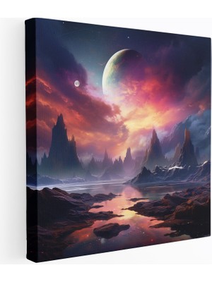 Popcas Star Wars Duvar Sanatı - Fantastik Galaksi Manzara Kanvas Tablo - Star Wars Fantastik Manzara Duvar Sanatı Galaksi
