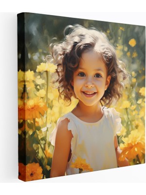 Popcas Masumiyet Portresi Kanvas Tablo Sevinç Dolu Portre
