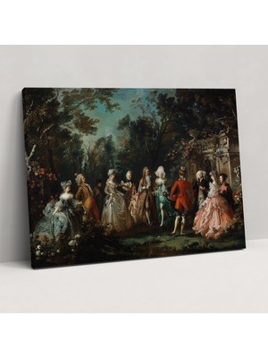 Popcas Rokoko Tarzı Duvar Sanatı Kanvas Tablo Ev Dekorasyonu Için