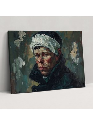 Popcas Vincent Van Gogh Kendi Portresi Duvar Sanatı - Vincent Van Gogh Kanvas Tablo Duvar Sanatı