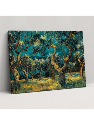 Popcas Vincent Van Gogh Zeytinlik Kanvas Tablo - Ev Dekorasyonu ve Duvar Sanatı Için Vincent Van Gogh Eseri