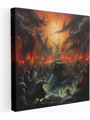 Popcas Yüzüklerin Efendisi Kanvas Tablo - Epik Savaş - Yüzüklerin Efendisi Duvar Sanatı Kanvas Duvar Sanatı Duvar Dekorasyonu